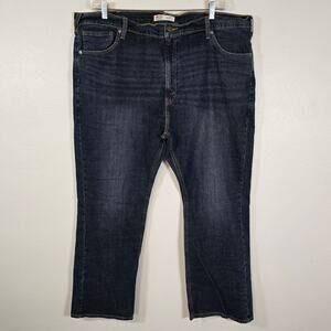 Levis Signature Bootcut Jeans Mens 44/30 Dark Blue Casual Work Wear Outdoors